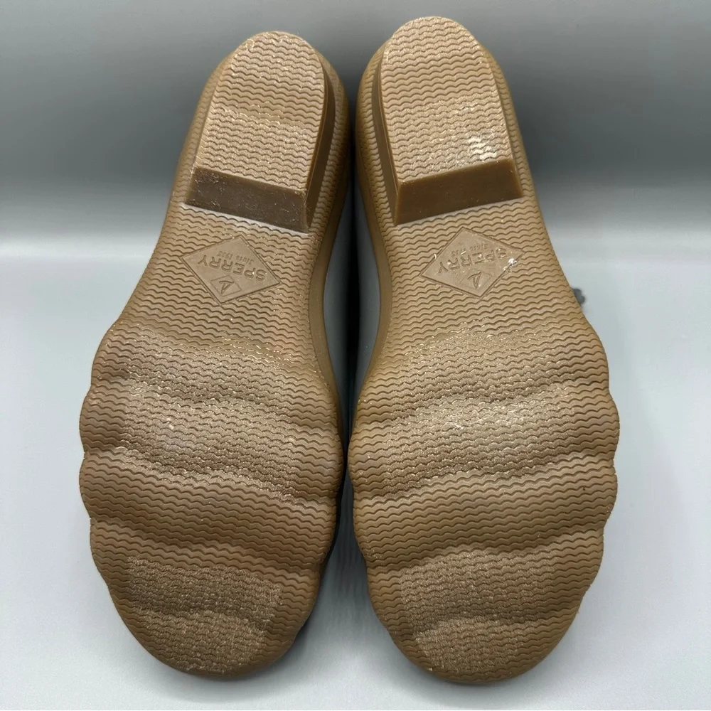 SPERRY Saltwater Rain Snow Boots Quilt Wool Blend Upper Size 8M Gray